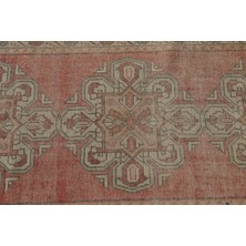 Kayra Export Türk Halısı Eskitme Halı Halı 91X308 Cm Kırmızı Halı El Dokuma Koridor Halı  6806