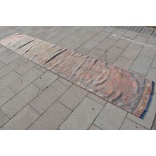 Kayra Export Eskitme Halı Türk Halısı Halı 74X388 Cm Yeşil Halı El Yapımı Mutfak Halı Anadolusı Koridor Halı