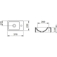 Bocchi Milano Dar Sol Lavabo Parlak Beyaz 1418-001-0126