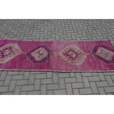 Kayra Export Türk Halısı Eskitme Halı Halı 89X273 Cm Pempe Halı Bahçe Koridor Halı Dekoratif Merdiven Halı