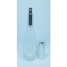 Dbyol Boş Parfüm Şişesi 70 ml (2 Adet) (TEKRAR DOLDURULABİLİR) Boş Ampul Şişe Gri Metal Valf ve Kapak