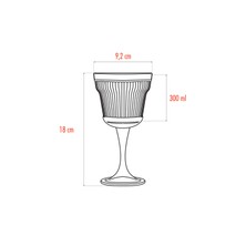 EWS Akrilik Füme 6'lı Kadeh & Su Meşrubat Kahve Yanı Bardağı 300 ml ( Cam Değildir )