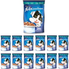 Purina Felix Sardalya ve Somonlu Yetişkin Kedi Pouch 85 gr x 12 Adet