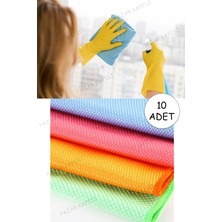 Microfiber 10'lu Iz Bırakmayan Temizlik ve Cam Bezi 30 x 40 cm