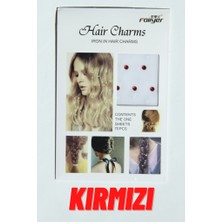 Heviss Saç Taşı Saç Simi Hair Charm Hair Glitter Kırmızı