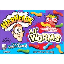 Warheads Lil Worms Candy 5 Fruity Flavors 99 G