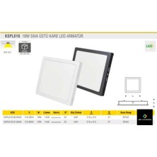 Novo18W LED Sıva Üstü Downlight Panel Siyah Ps Kasa