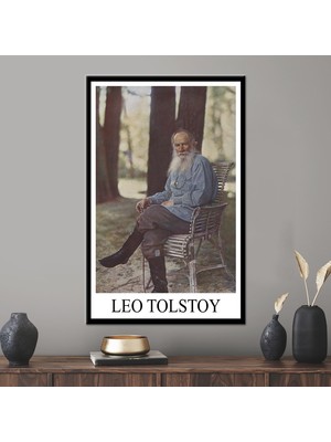 Kayra Export 1 Parça Kanvas Tablo, Leo Tolstoy, Leo Tolstoy Posteri, Ünlü Sanat Eseri, Ünlü Baskılı,