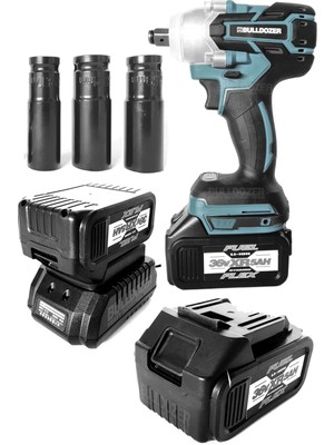 Bulldozer Çift Akülü Somun Sıkma Şarjlı Sökme Takma 36V Şarjlı Lokma Set