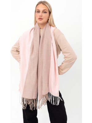 Saria Moda Yumuşak Dokulu Balık Sırtı Desen Kalın Omuz Şalı