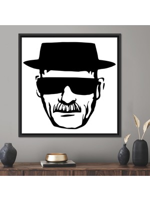 1 Parça Siyah Çerçeveli Kanvas Tablo, Kötü Kırma, Adam Kanvas Baskı, Walter White Sanat,