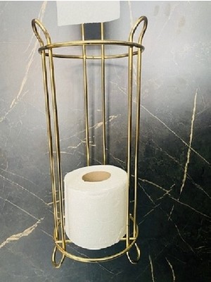 Renk Yapı Rüyası Ayaklı Tuvalet Kağıtlığı Wc Kağıtlık Paslanmaz Yedekli Tuvalet Kağıtlığı Biriktirmeli Gold