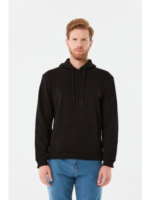 FullaModa Kanguru Cepli Kapüşonlu Sweatshirt