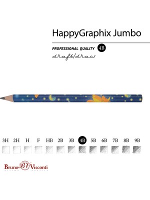 Bruno Visconti "happy Graphix" Jumbo Kurşun Kalem 4b ,3,5 Mm. Tilki