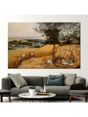 Kayra Export 1 Parça Kanvas Tablo, Ülke Posteri, Pieter Bruegel Yaşlı Duvar Dekoru, Hasatçılar Kanvas Dekor,