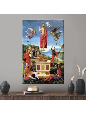 Kayra Export 1 Parça Kanvas Tablo, Isa Mesih, Ortodoks Ikonu Kanvas Dekor, Melek Kanvas Dekor,