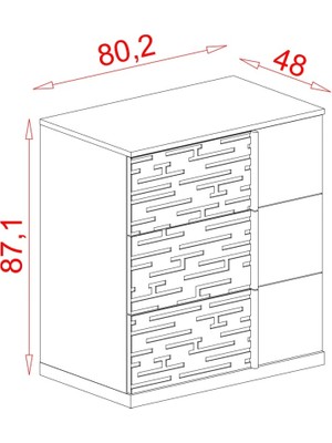 Meltem Active Genç Odası Şifonyer