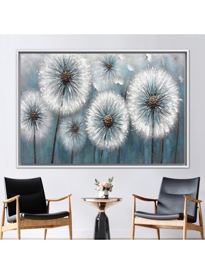 Kayra Export 1 Parça Beyaz Çerçeveli Kanvas Tablo, Çiçek Hediye Kanvas, Çiçek Kanvas, Botanik Posteri,