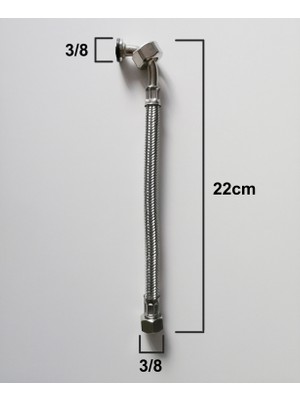 Argün Rezervuar Fleks Hortumu Dirsekli 3/8 - 3/8  22 Cm