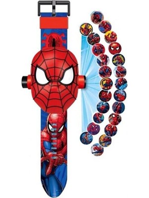 Okyanushop Örümcek Adam Projeksiyonlu Saat 24 Farklı Karakteri Duvara Yansıtır