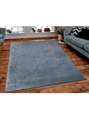 Çeyiz Diyarı Soft Plain Mavi Dikdörtgen Halı 150X230CM