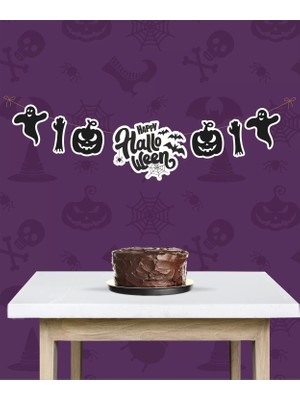 Neşeli Günlerim Cadılar Bayramı Halloween Büyük Banner *kalın Kağıt 150CM