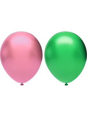 Hknys 10 Adet Açık Yeşil Pempe Metalik Balon Helyum Gazı Uyumludur.-Açılış Balonları