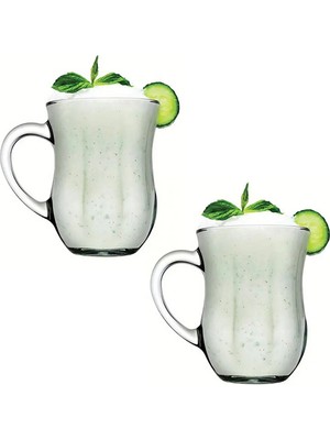 Paşabahçe 55383 Kulplu Ayran Bardak 350 cc 2 Adet