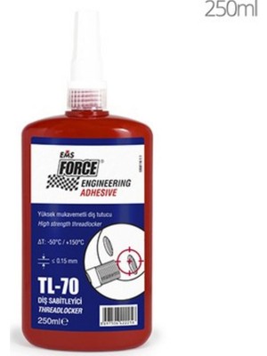 İstanbul e-Hırdavat Force Ems Tl-70 Civata Sabitleyici Yüksek Kuvvet 250 ml
