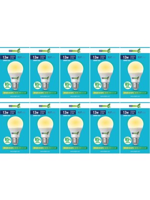 Aklight 13W Günışığı E-27 LED Ampul 1200 Lm 10 Lu Paket