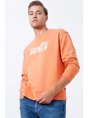 Levi's Erkek Turuncu Rahat Kesim Sweatshirt - A2826-0005