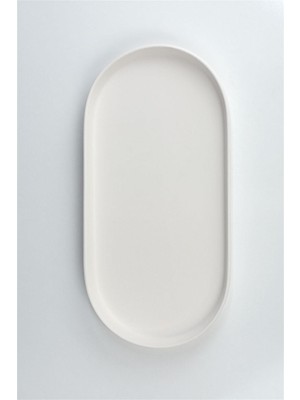 Refsan Dik Kenarlı Oval Tabak Seramik Bisküvi Ham Ürün