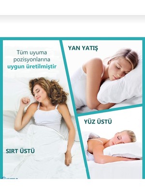 AY Home  Boncuk Sılıkon Yastık 4 Adet  800 gr 50 x 70 cm Ebatinda Diş Kumaşı  100% Pamuklu Antibakteriyal Yastıksı