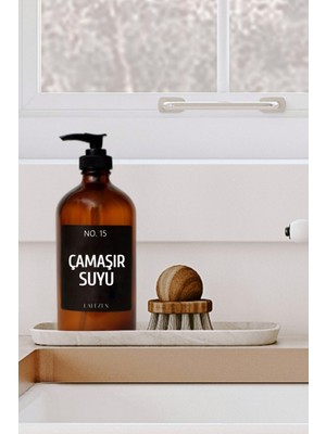 Lalezen Çamaşır Suyu Etiketli Amber Cam Şişe 500 ml