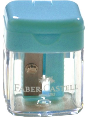 Faber-Castell Faber Castell Mini Box Kalemtraş Pastel Renkler - Mavi