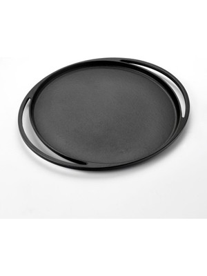 Lava Döküm Pizza Krep Pankek Tavası 28 cm. Çift Kulplu Yuvarlak