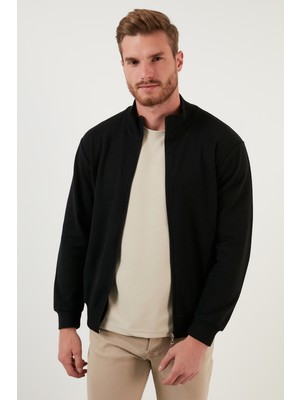 Buratti Pamuklu Fermuarlı Cepli Balıkçı Yaka Hırka Erkek Hırka 456210