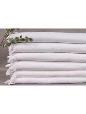 Kayra Export Beyaz Peştemal Plaj Havlusu 90X180 Cm Pamuk Havlu Sıcak Havlu