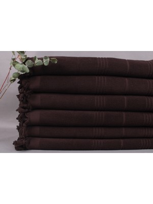 Kayra Export Koyu Kahverengi Plaj Havlusu 90X180 Cm Pamuk Havlu