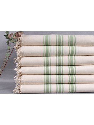 Kayra Export Haki Yeşil  Havlu Organik Plaj Havlusu 100X180 Cm Pamuk Havlu Havuz Havlusu