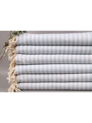 Kayra Export Bebe Mavi Banyo Havlusu Organik Plaj Havlusu 100X180 Cm Pamuk Peştamal Plaj Peştemali
