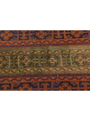 Kayra Export Eskitme Halı Türk Halısı Halı 79X107 Cm Yeşil Halı Anadolusı Yatak Odası Halı  8165