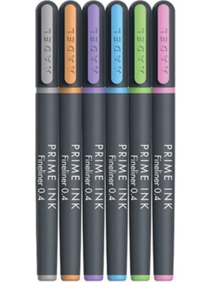 Adel Fineliner 6 Lı Pastel Ince Uçlu Kalem Prime Ink 6 Renk 1 Paket