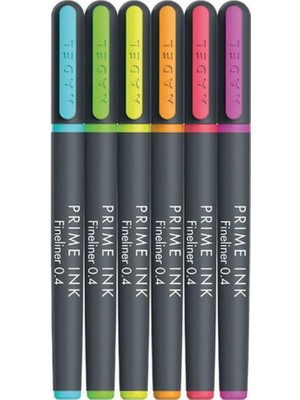 Adel Fineliner 6 Lı Neon Ince Uçlu Kalem Prime Ink 6 Renk 1 Paket