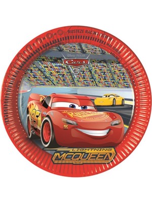 Sumeno LDC8071 Balonevi, Cars 3, 8 Adet Kağıt Tabak, 23 cm