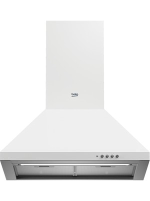 Beko ADP61420B Duvar Tipi Beyaz Davlumbaz Alüminyum Filtreli 59,8 cm Genişlikte Piramit Tasarım