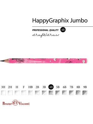 Bruno Visconti Happy Graphix Jumbo Kurşun Kalem 4b 35 mm Romantik Yolculuk Paris