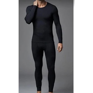 Nacar Çarşı Erkek Alt Üst Termal Siyah Içlik Takım
