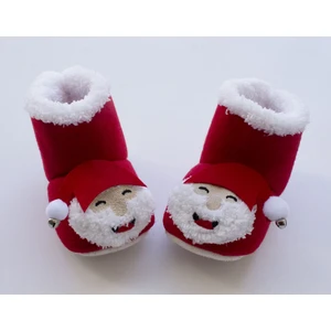 Yılbaşı, Noel Baba Kaydırmaz Taban Çıngıraklı Kırmızı Bebek Panduf