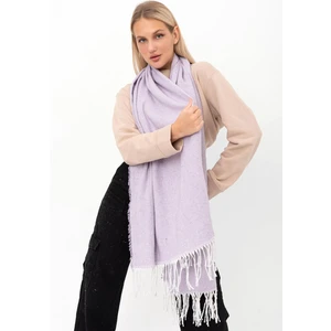 Saria Moda Yumuşak Dokulu Püsküllü Kalın Omuz Şalı